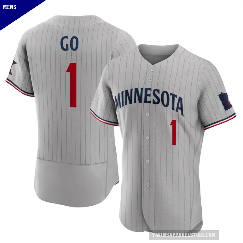 Men's No.1 Woo-Suk Go Minnesota Twins Gray Authentic Road Jersey