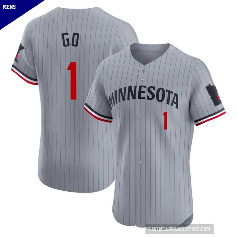 Men's No.1 Woo-Suk Go Minnesota Twins Gray Elite Road Jersey