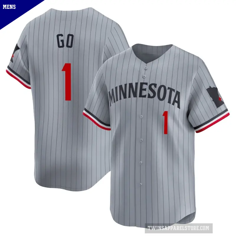 Men's No.1 Woo-Suk Go Minnesota Twins Gray Limited Road Jersey