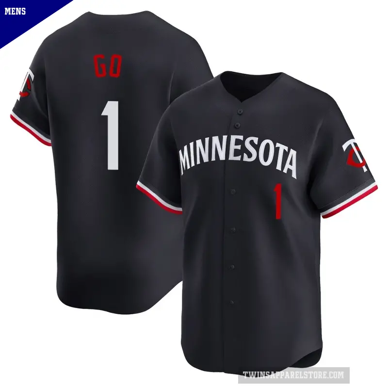 Men's No.1 Woo-Suk Go Minnesota Twins Navy Limited Alternate Jersey