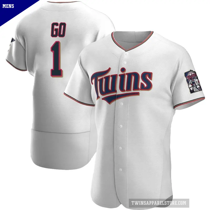 Men's No.1 Woo-Suk Go Minnesota Twins White Authentic Home Jersey