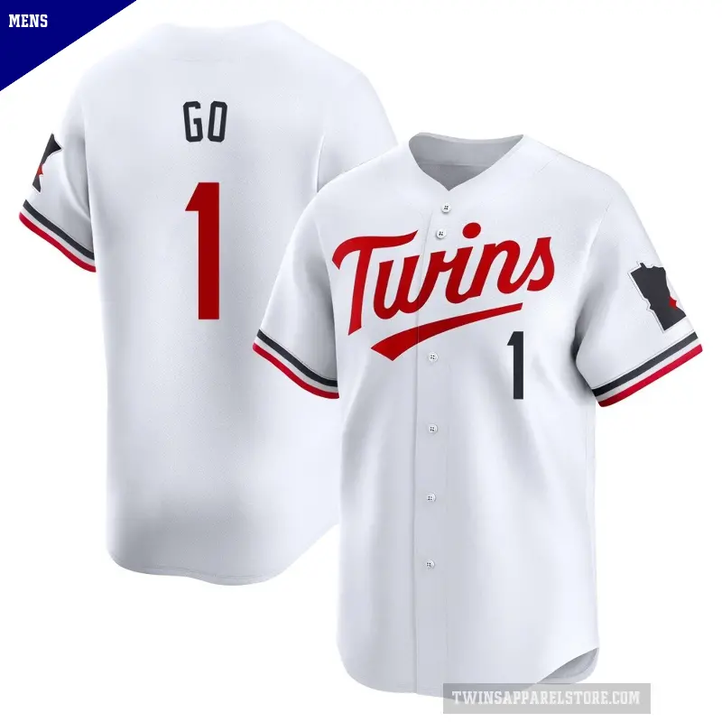 Men's No.1 Woo-Suk Go Minnesota Twins White Limited Home Jersey