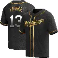 Men's No.13 Ty France Minnesota Twins Gold Replica Black en Alternate Jersey