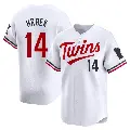Men's No.14 Kent Hrbek Minnesota Twins White Limited Home Jersey