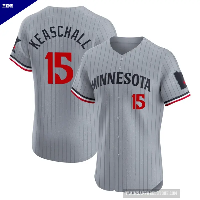 Men's No.15 Luke Keaschall Minnesota Twins Gray Elite Road Jersey