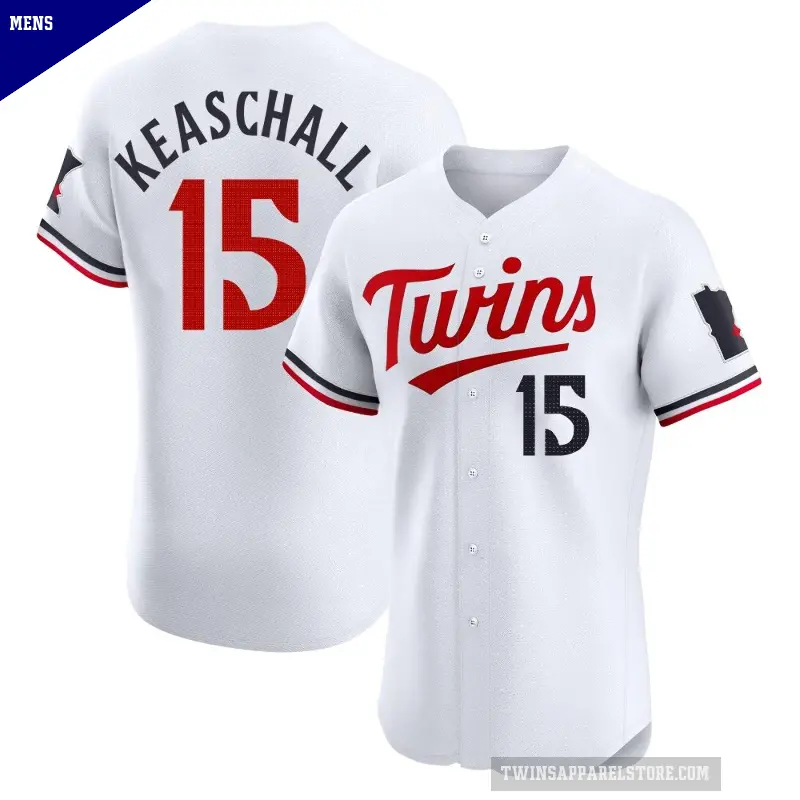 Men's No.15 Luke Keaschall Minnesota Twins White Elite Home Jersey