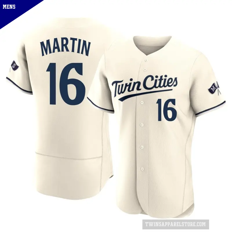 Men's No.16 Austin Martin Minnesota Twins Cream Authentic Alternate 2023 Jersey