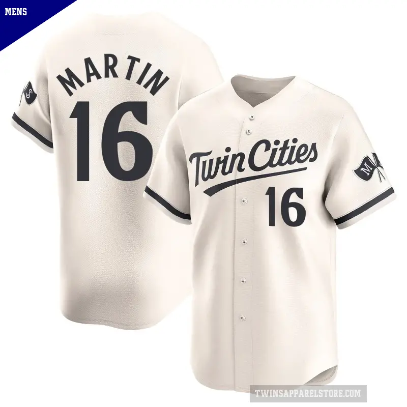 Men's No.16 Austin Martin Minnesota Twins Cream Limited Alternate Jersey