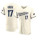 Men's No.17 Bailey Ober Minnesota Twins Cream Authentic Alternate 2023 Jersey
