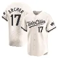 Men's No.17 Chris Archer Minnesota Twins Cream Limited Alternate Jersey