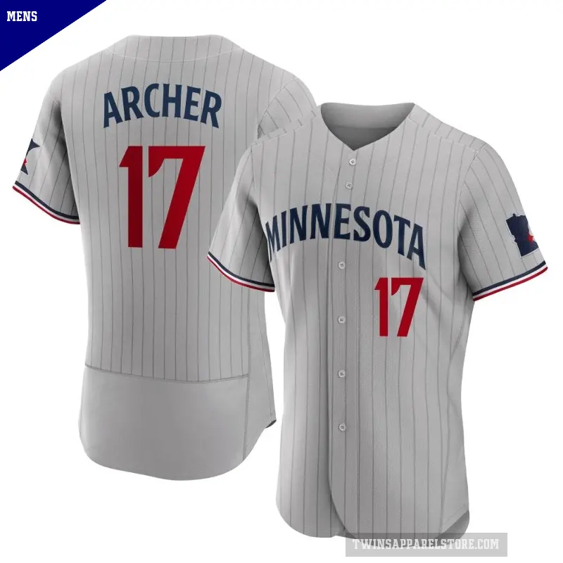 Men's No.17 Chris Archer Minnesota Twins Gray Authentic Road Jersey