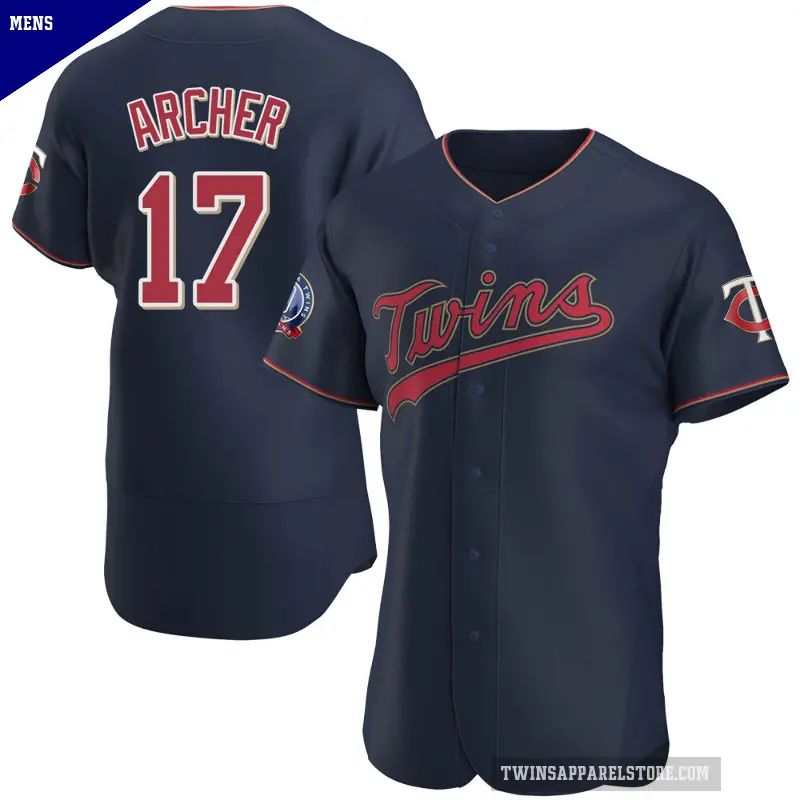 Men's No.17 Chris Archer Minnesota Twins Navy Authentic Alternate 60th Season Team Jersey