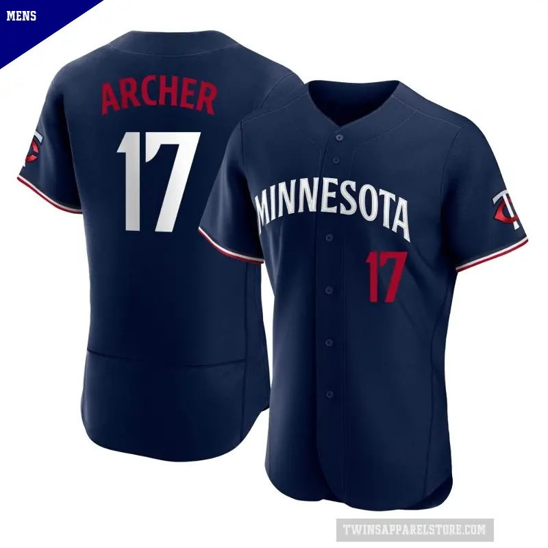 Men's No.17 Chris Archer Minnesota Twins Navy Authentic Alternate Jersey