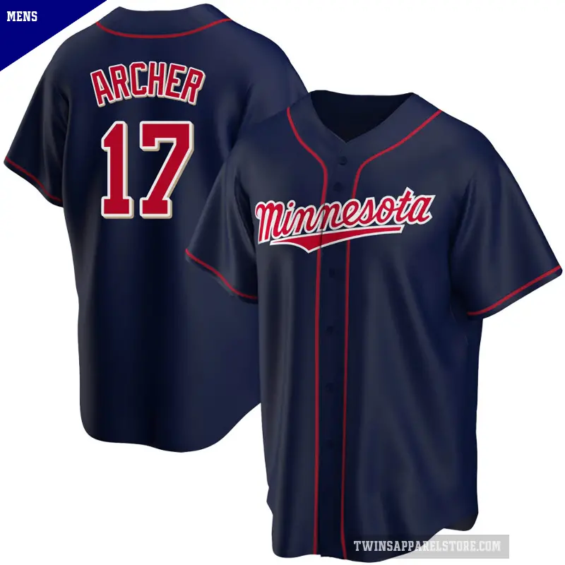 Men's No.17 Chris Archer Minnesota Twins Navy Replica Alternate Team Jersey