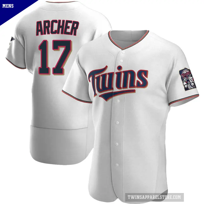 Men's No.17 Chris Archer Minnesota Twins White Authentic Home Jersey