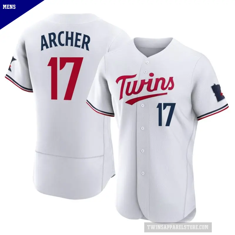 Men's No.17 Chris Archer Minnesota Twins White Authentic Home Jersey