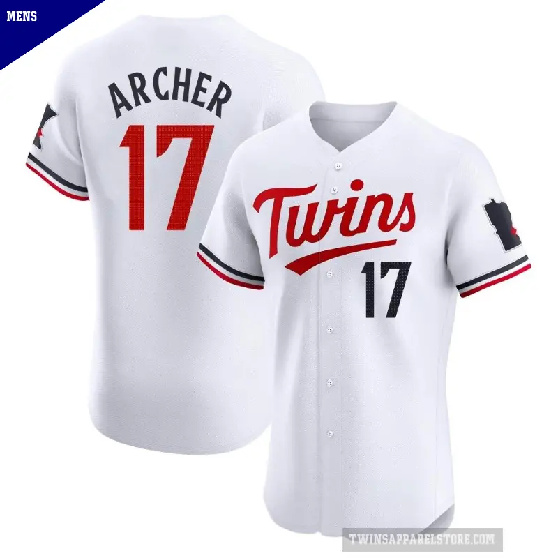 Men's No.17 Chris Archer Minnesota Twins White Elite Home Jersey