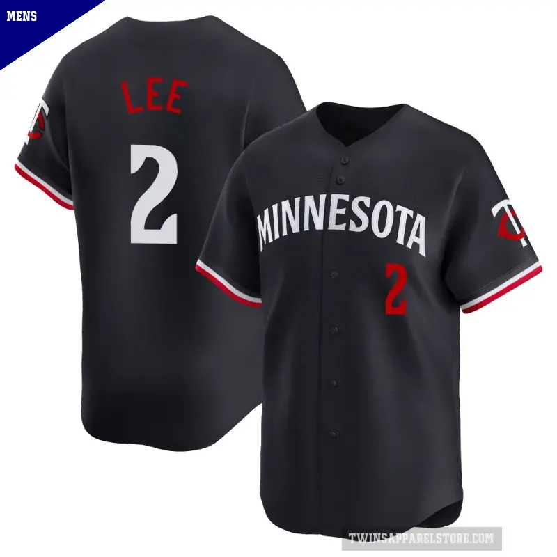 Men's No.2 Brooks Lee Minnesota Twins Navy Limited Alternate Jersey