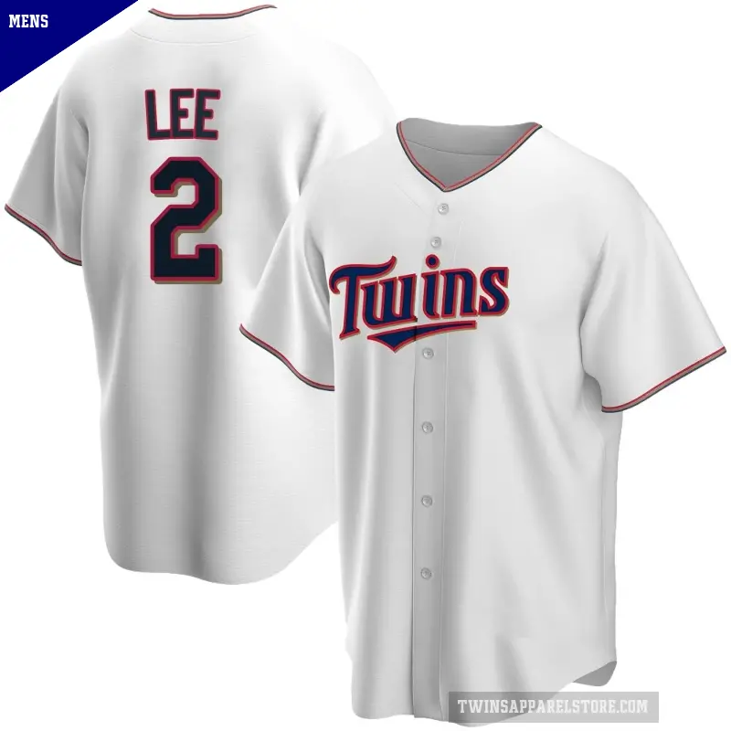 Men's No.2 Brooks Lee Minnesota Twins White Replica Home Jersey
