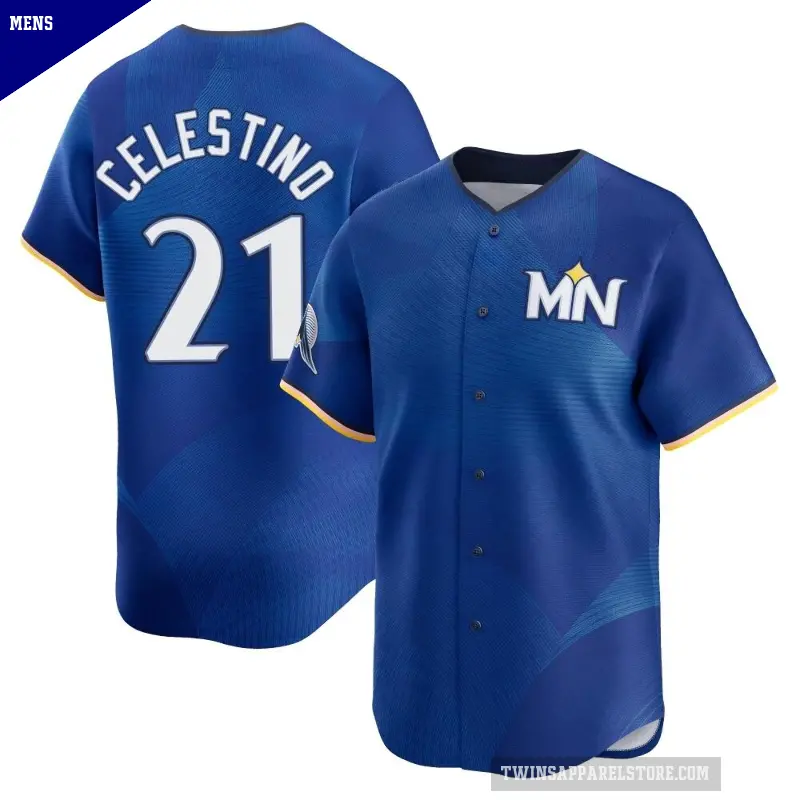 Men's No.21 Gilberto Celestino Minnesota Twins Royal Limited 2024 City Connect Jersey