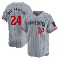 Men's No.24 Simeon Woods Richardson Minnesota Twins Gray Limited Road Jersey