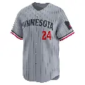 Men's No.24 Simeon Woods Richardson Minnesota Twins Gray Limited Road Jersey