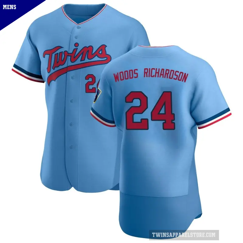 Men's No.24 Simeon Woods Richardson Minnesota Twins Light Blue Authentic Alternate Jersey