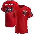 Men's No.24 Simeon Woods Richardson Minnesota Twins Red Authentic Alternate Jersey