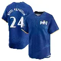 Men's No.24 Simeon Woods Richardson Minnesota Twins Royal Limited 2024 City Connect Jersey