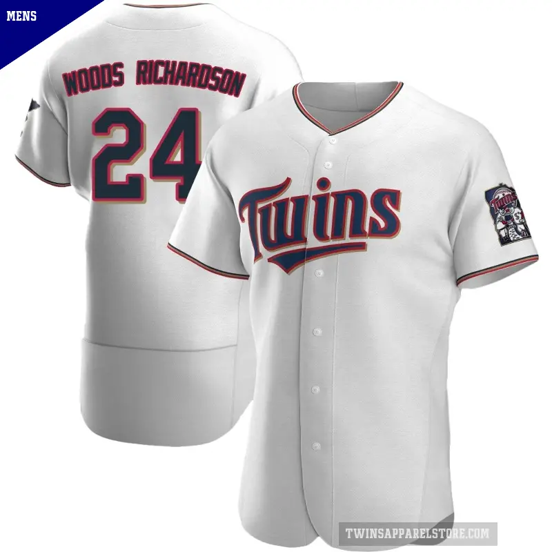 Men's No.24 Simeon Woods Richardson Minnesota Twins White Authentic Home Jersey