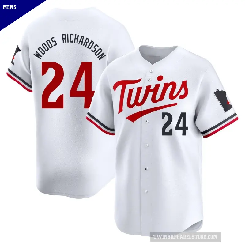 Men's No.24 Simeon Woods Richardson Minnesota Twins White Limited Home Jersey