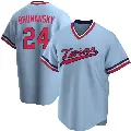 Men's No.24 Tom Brunansky Minnesota Twins Light Blue Replica Road Cooperstown Collection Jersey