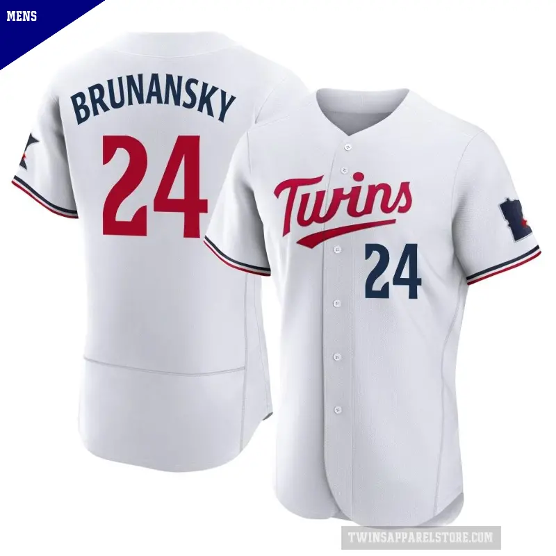 Men's No.24 Tom Brunansky Minnesota Twins White Authentic Home Jersey