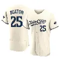 Men's No.25 Byron Buxton Minnesota Twins Cream Authentic Alternate 2023 Jersey