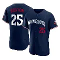 Men's No.25 Byron Buxton Minnesota Twins Navy Authentic Alternate Jersey