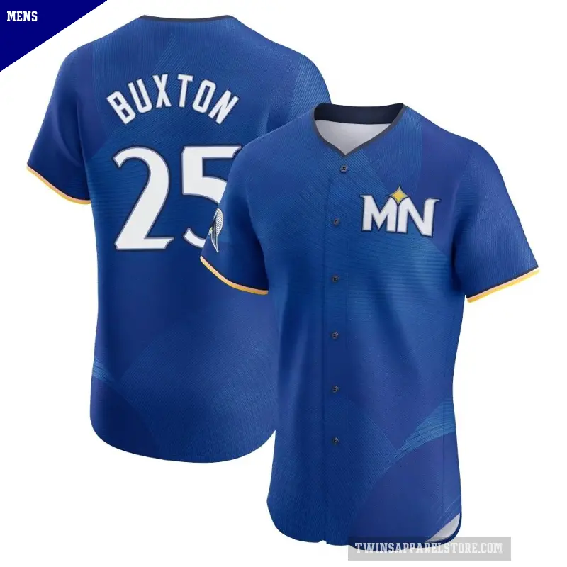 Men's No.25 Byron Buxton Minnesota Twins Royal Elite 2024 City Connect Jersey