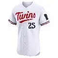 Men's No.25 Byron Buxton Minnesota Twins White Elite Home Jersey
