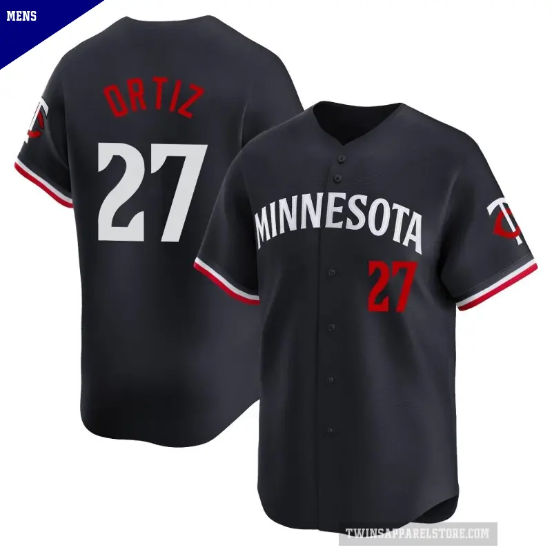 Men's No.27 David Ortiz Minnesota Twins Navy Limited Alternate Jersey