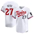 Men's No.27 David Ortiz Minnesota Twins White Limited Home Jersey