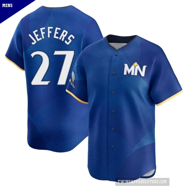 Men's No.27 Ryan Jeffers Minnesota Twins Royal Limited 2024 City Connect Jersey