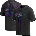 Men's No.28 Bert Blyleven Minnesota Twins Black Replica Holographic Alternate Jersey