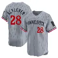 Men's No.28 Bert Blyleven Minnesota Twins Gray Limited Road Jersey