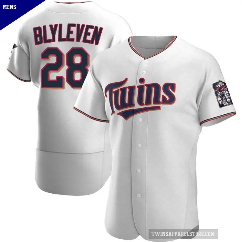 Men's No.28 Bert Blyleven Minnesota Twins White Authentic Home Jersey