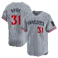 Men's No.31 Jonah Bride Minnesota Twins Gray Limited Road Jersey