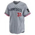 Men's No.31 Jonah Bride Minnesota Twins Gray Limited Road Jersey