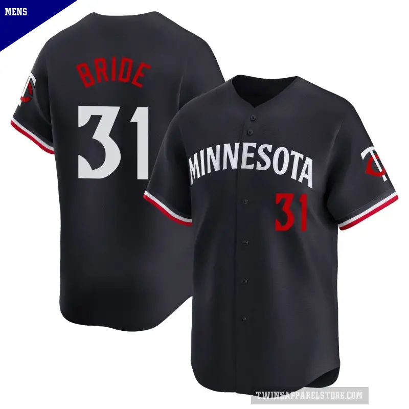 Men's No.31 Jonah Bride Minnesota Twins Navy Limited Alternate Jersey