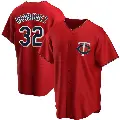 Men's No.32 Emmanuel Rodriguez Minnesota Twins Red Replica Alternate Jersey