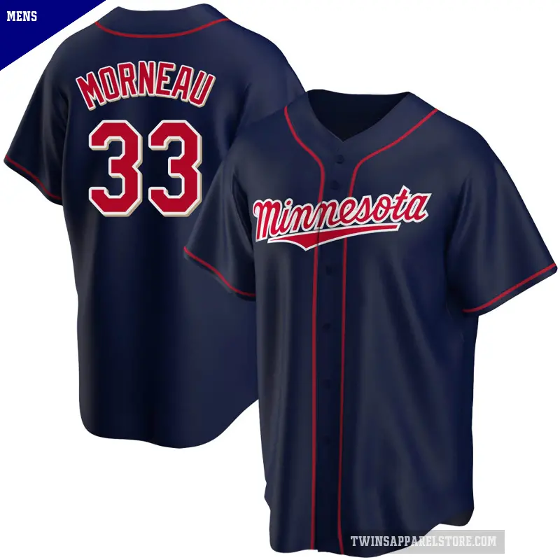 Men's No.33 Justin Morneau Minnesota Twins Navy Replica Alternate Team Jersey
