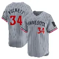 Men's No.34 Kirby Puckett Minnesota Twins Gray Limited Road Jersey