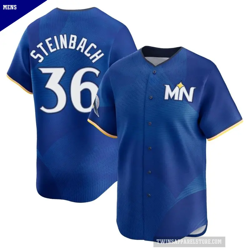 Men's No.36 Terry Steinbach Minnesota Twins Royal Limited 2024 City Connect Jersey